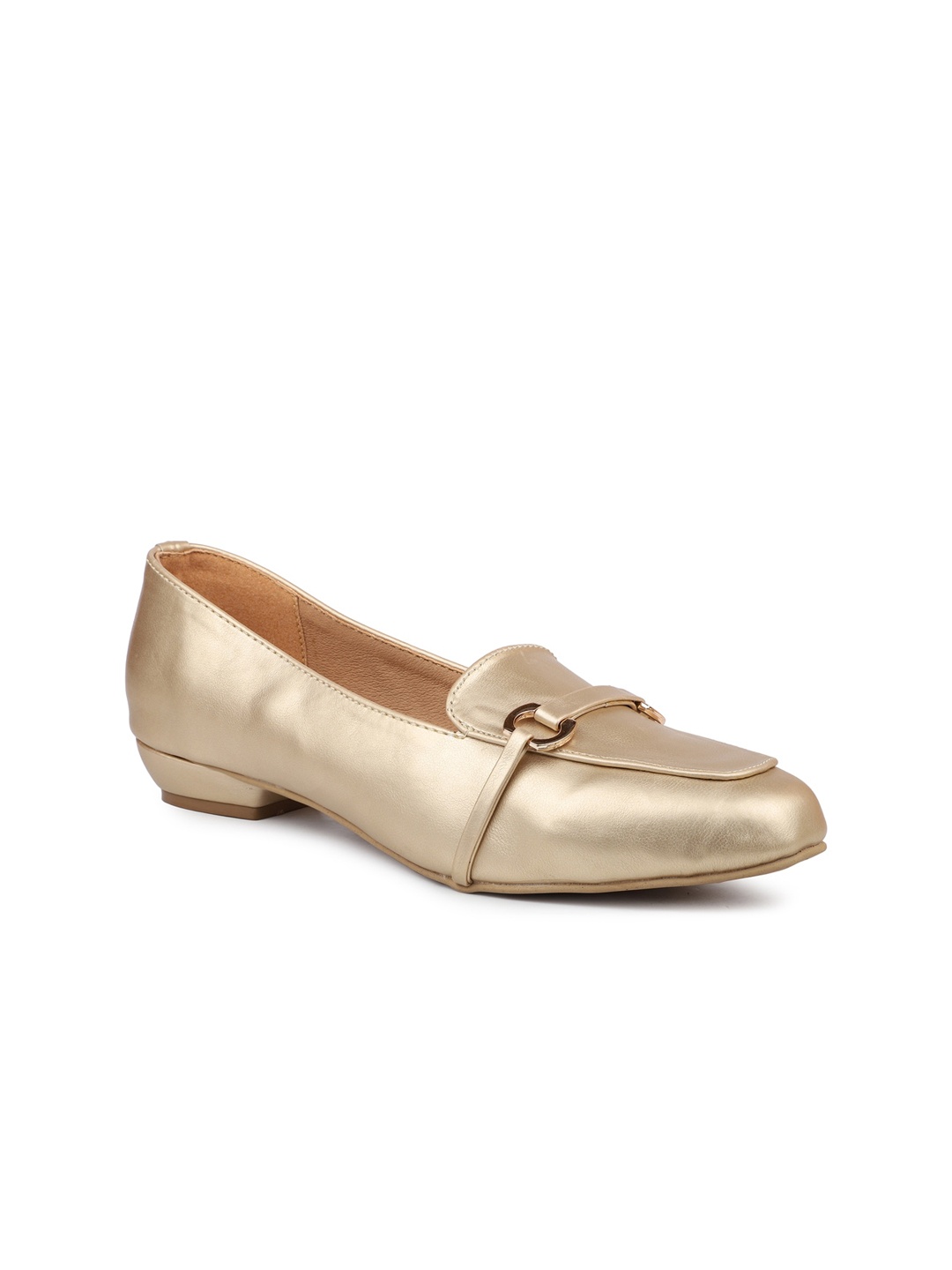 

Inc 5 Textured Buckled Block Heel Pumps, Gold