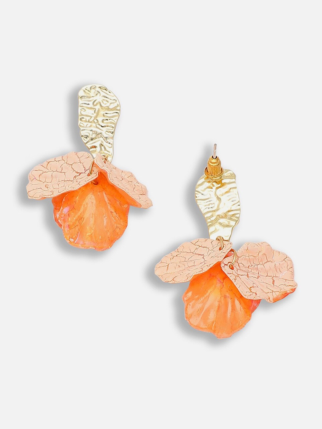 

SOHI Gold Plated Contemporary Drop Earrings