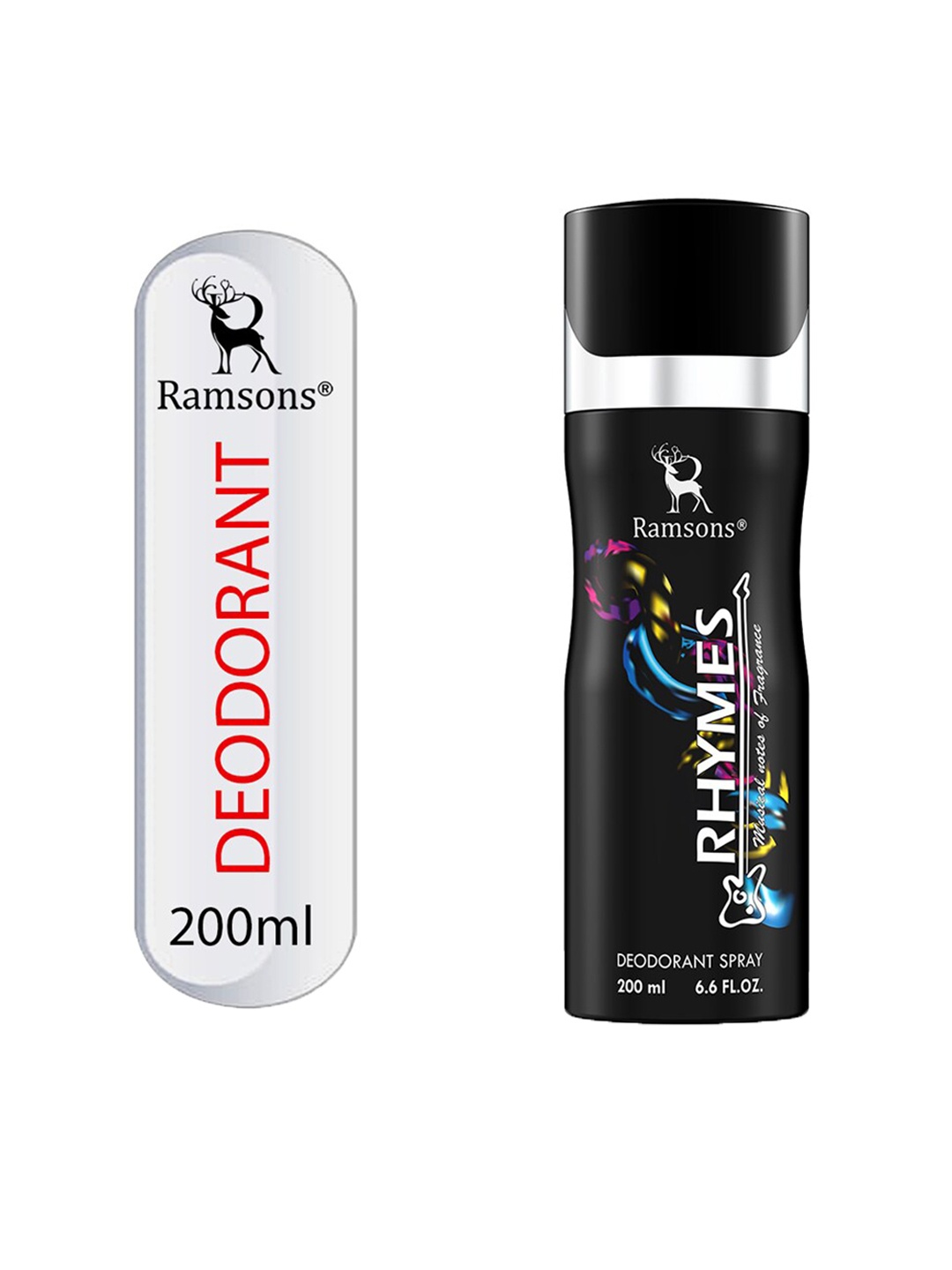 

Ramsons Men Rhymes Long Lasting Deodorant - 200 ml, Black