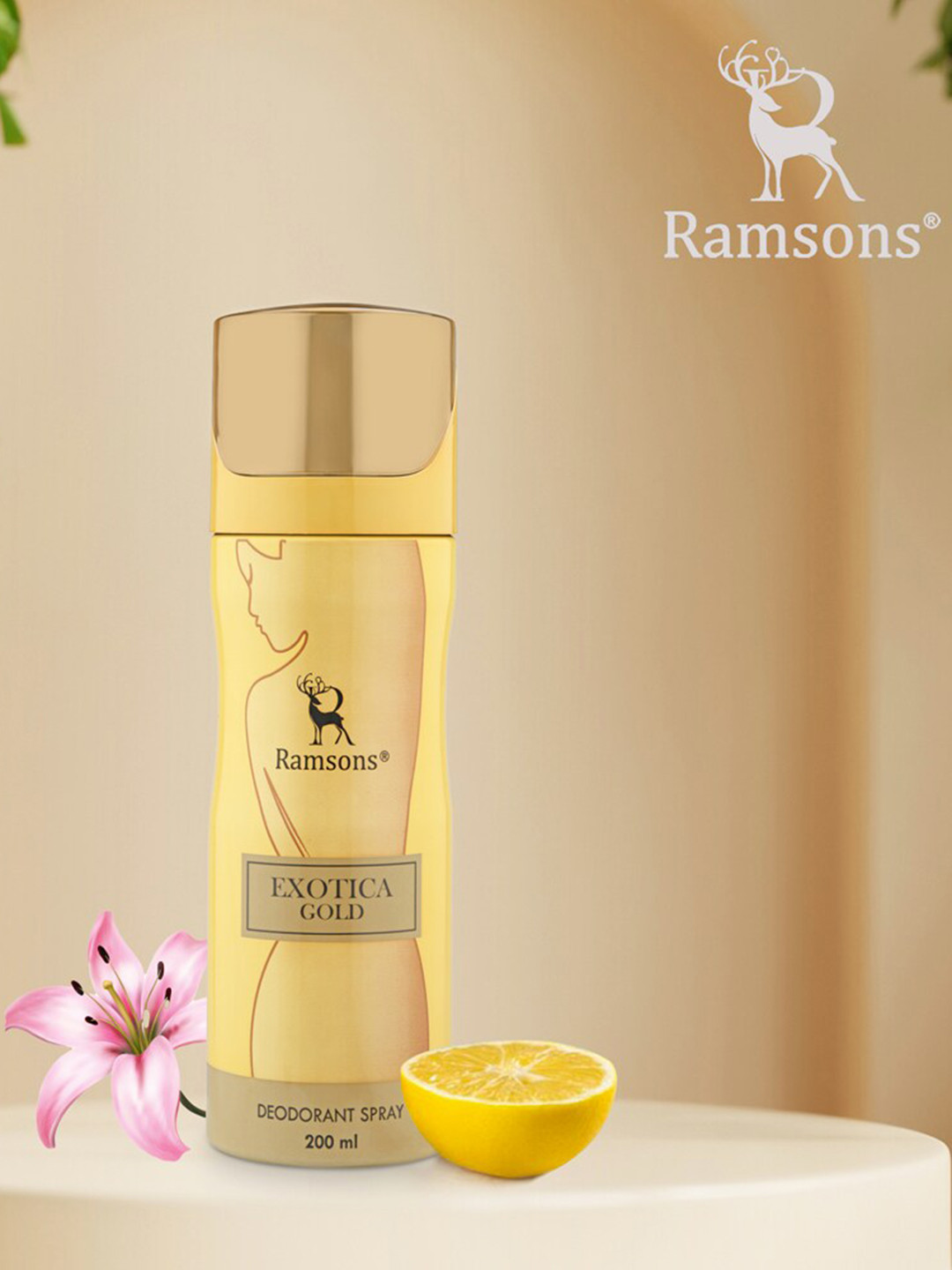 

Ramsons Women Exotica Gold Long Lasting Deodorant - 200 ml, Yellow