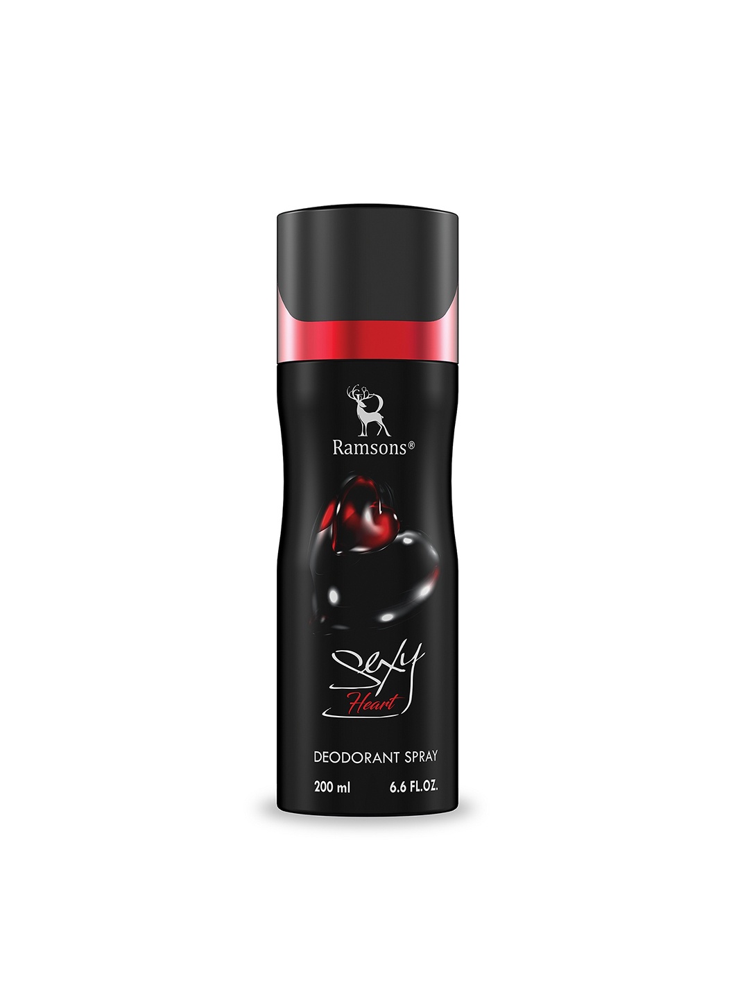 

Ramsons Men Heart Long Lasting Deodorant Spray - 200 ml, Black