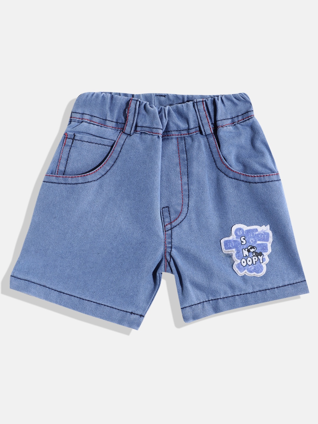 

Eteenz Boys Snoopy Applique Denim Shorts, Blue