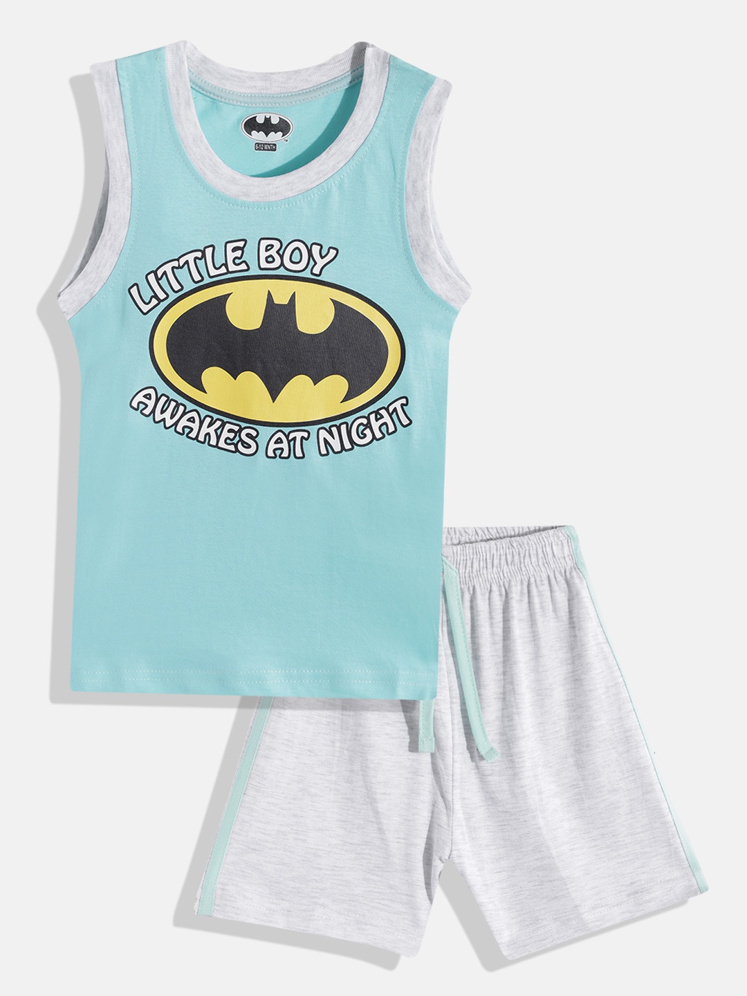 

Eteenz Infant Boys Premium Cotton Batman Print T-shirt With Shorts, Green