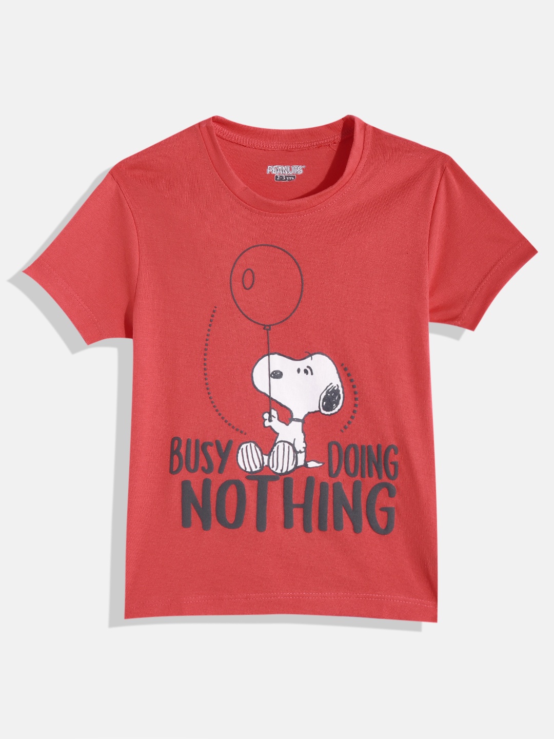 

Eteenz Girls Snoopy Print Premium Cotton T-shirt, Red