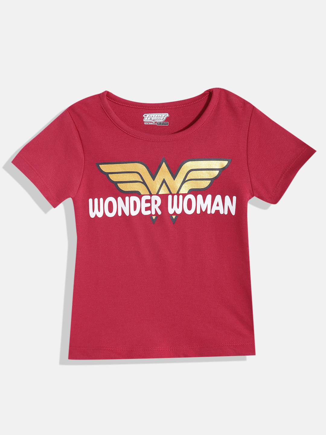 

Eteenz Girls Premium Cotton Wonder Woman Printed T-shirt, Maroon