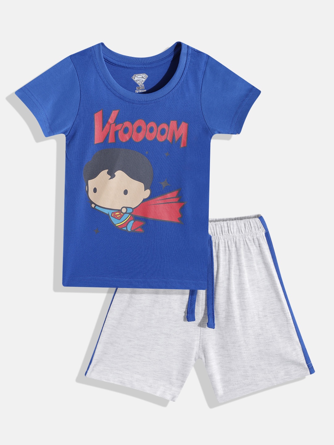 

Eteenz Infant Boys Superman Print Premium Cotton T-shirt & Shorts, Blue