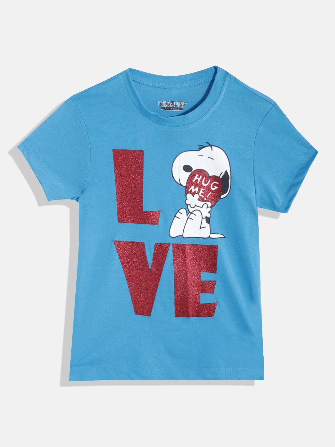 

Eteenz Girls Premium Cotton Snoopy Printed T-shirt, Blue