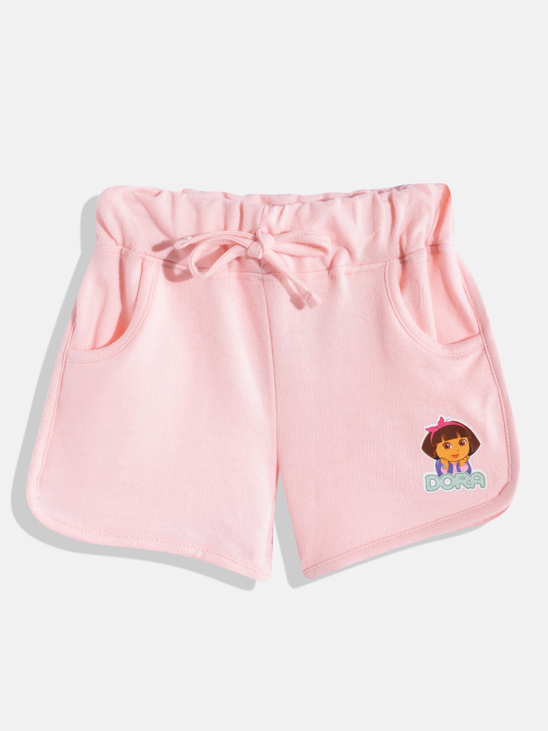 

Eteenz Girls Dora Detail Cotton Shorts, Peach