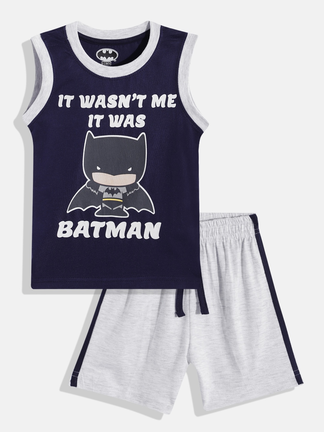 

Eteenz Infant Boys Premium Cotton Batman Print T-shirt With Shorts, Navy blue
