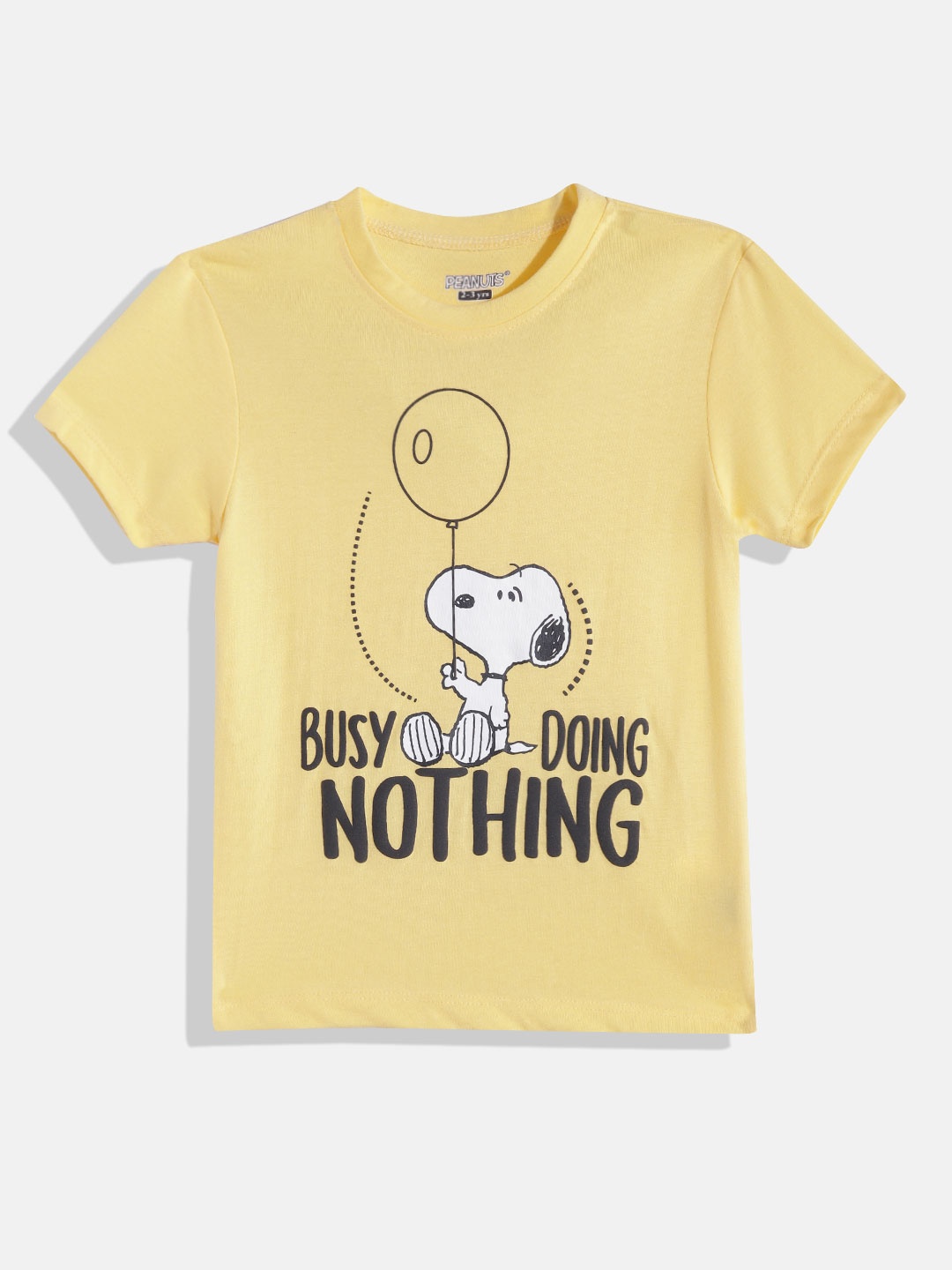 

Eteenz Girls Premium Cotton Snoopy Printed T-shirt, Yellow