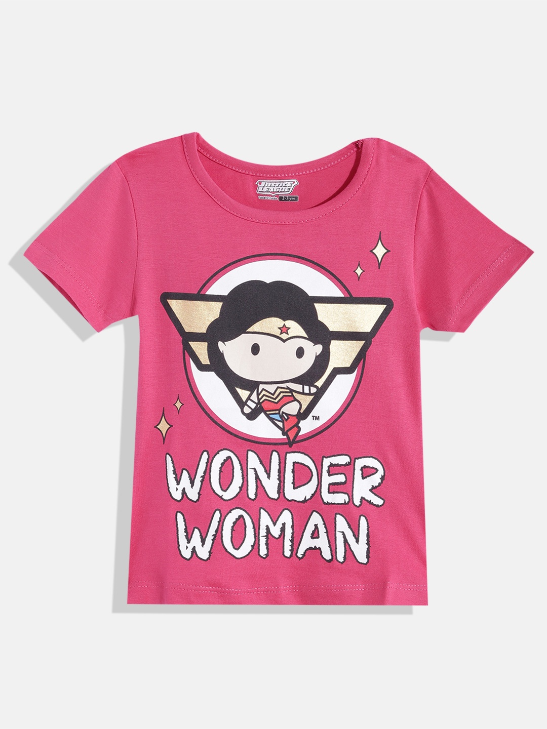 

Eteenz Girls Premium Cotton Wonder Woman Printed T-shirt, Fuchsia