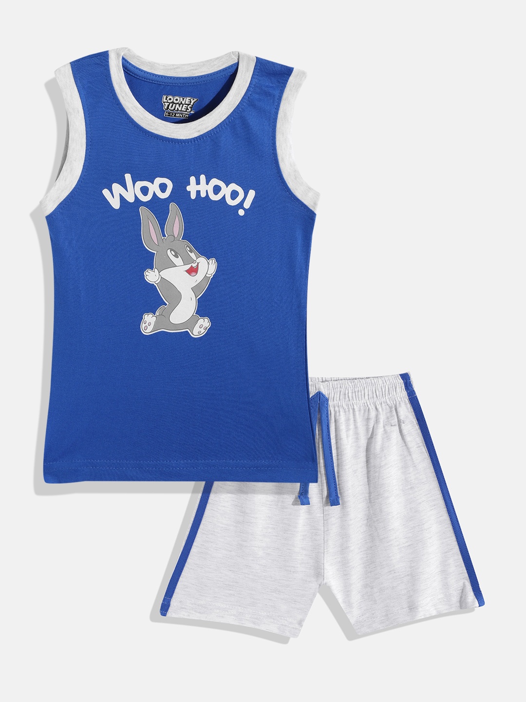 

Eteenz Infant Boys Premium Cotton Bugs Bunny Print T-shirt With Shorts, Blue