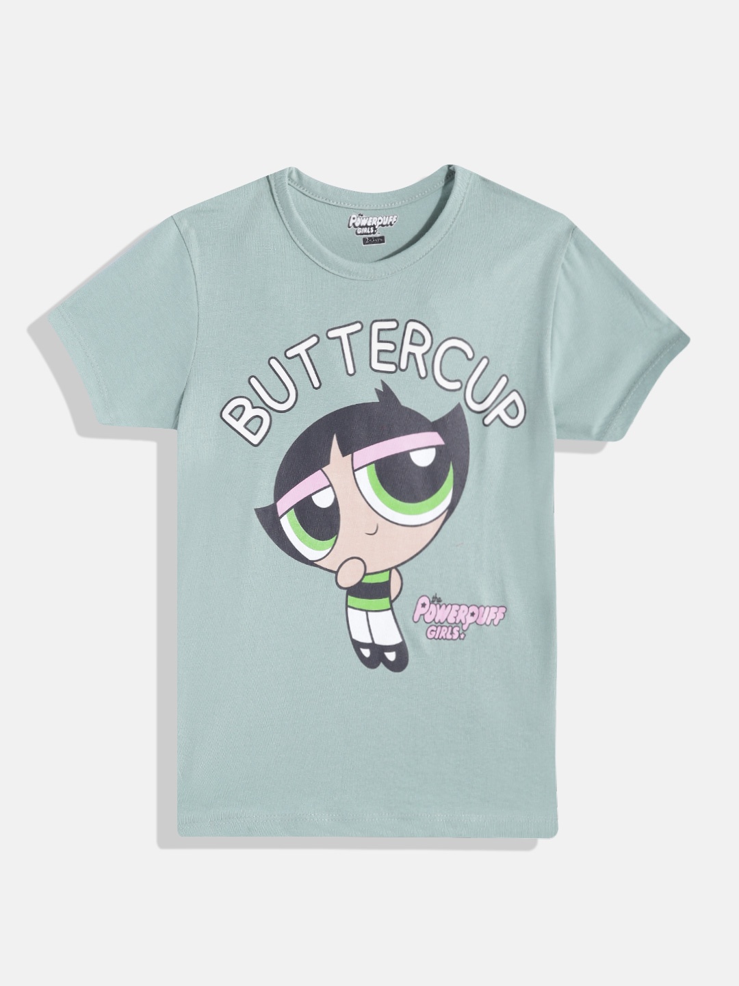 

Eteenz Premium Cotton Powerpuff Girls Printed T-shirt, Green
