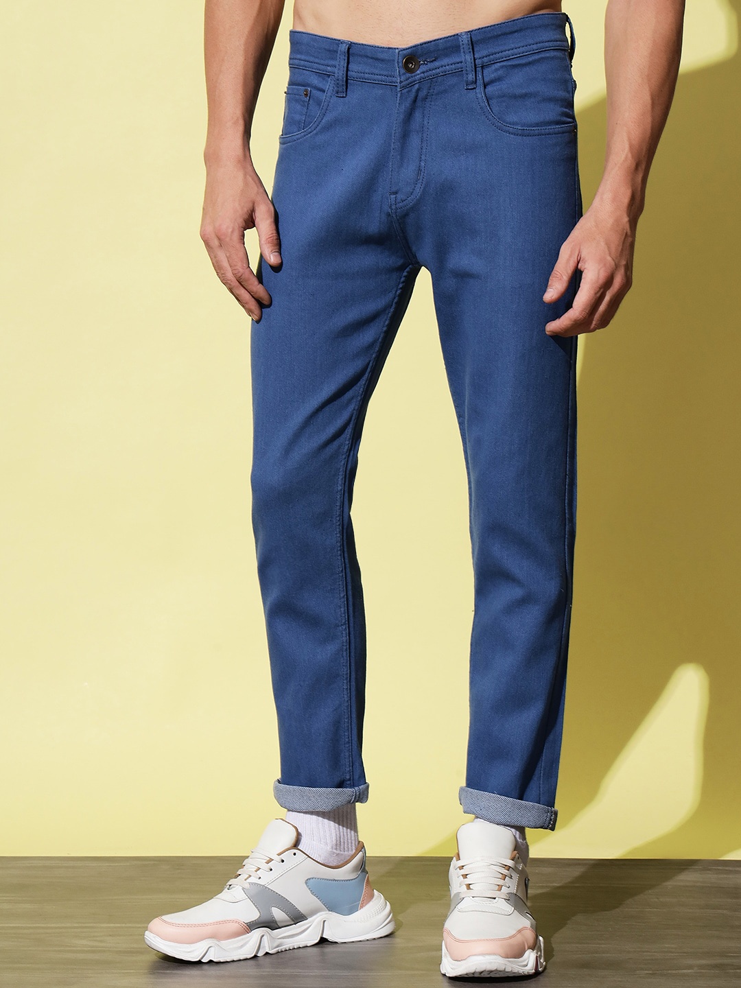 

UNITED DENIM Men Mid Rise Slim Fit Stretchable Jeans, Blue