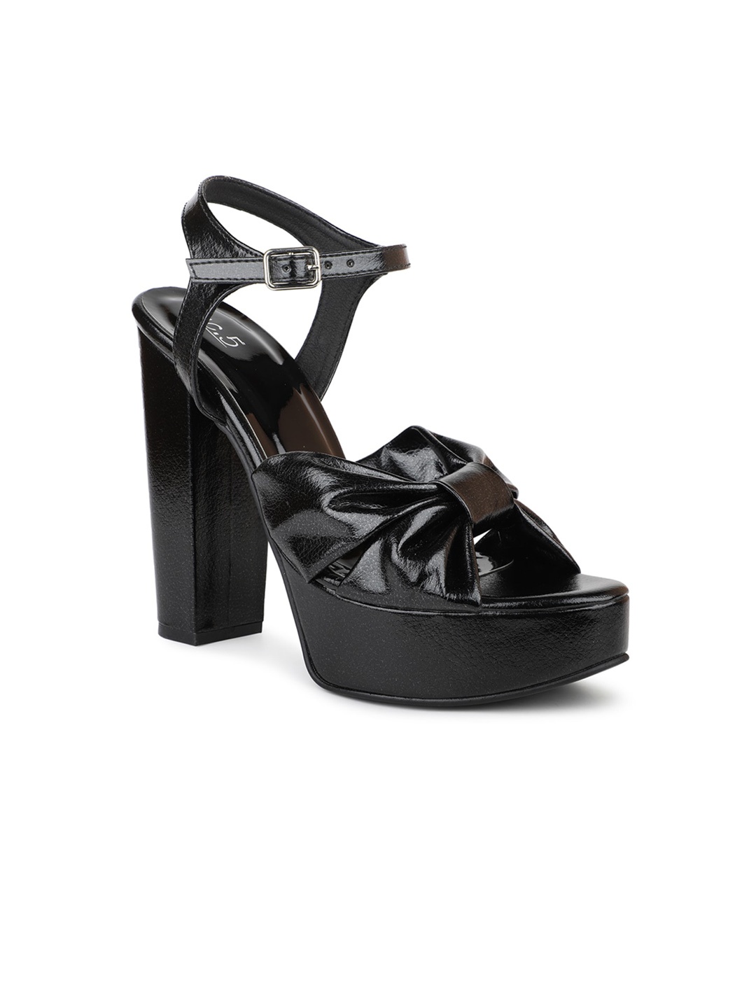 

Inc 5 Textured Platform Heels, Black