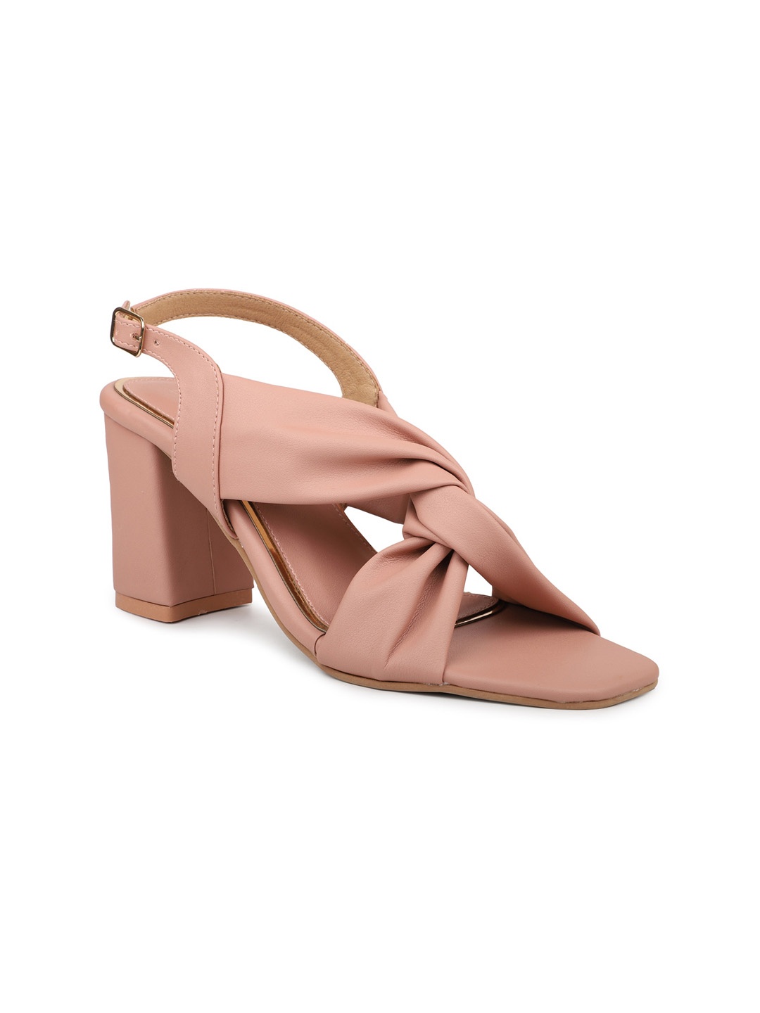 

Inc 5 Open Toe Block Heels With Backstrap, Peach