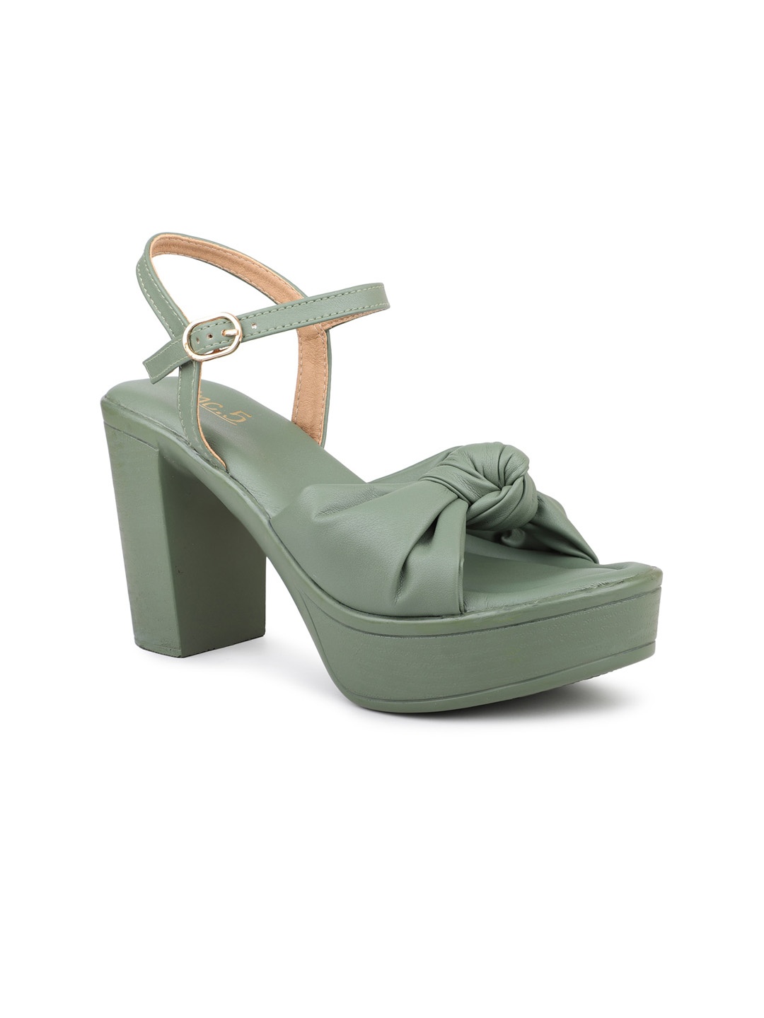 

Inc 5 Open Toe Platform Heels With Backstrap, Green