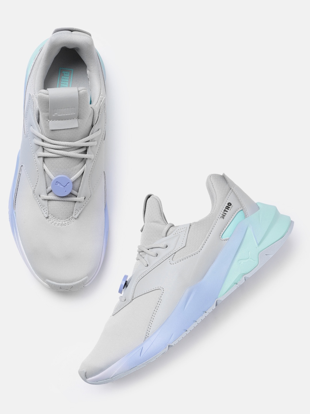 

Puma Women Solid Fier Nitro Pop Regular Sneakers, Grey