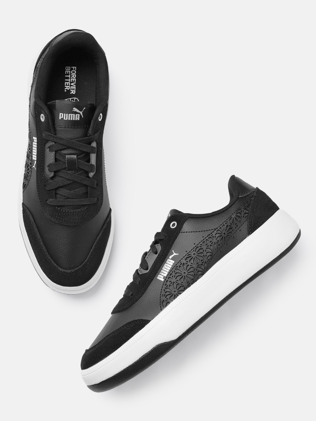 

Puma Women Tori Laser Cut Sustainable Sneakers, Black