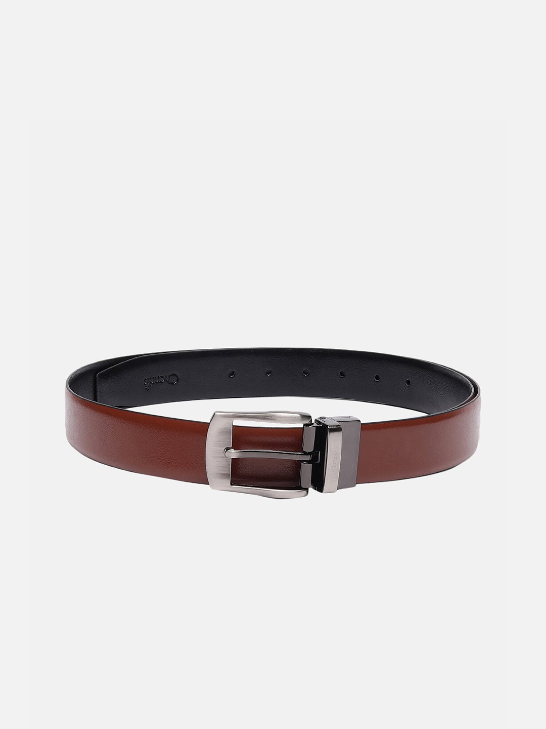 

Chennis Men Solid Leather Reversible Belt, Black