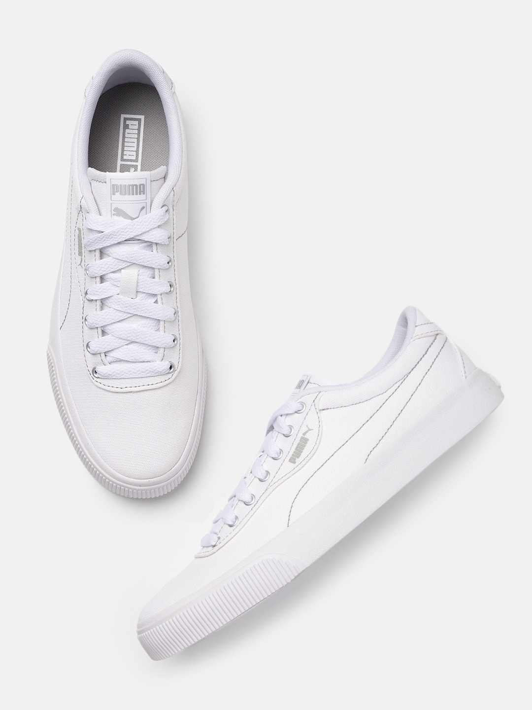 

Puma Unisex Solid IV-60 Canvas Regular Sneakers, White