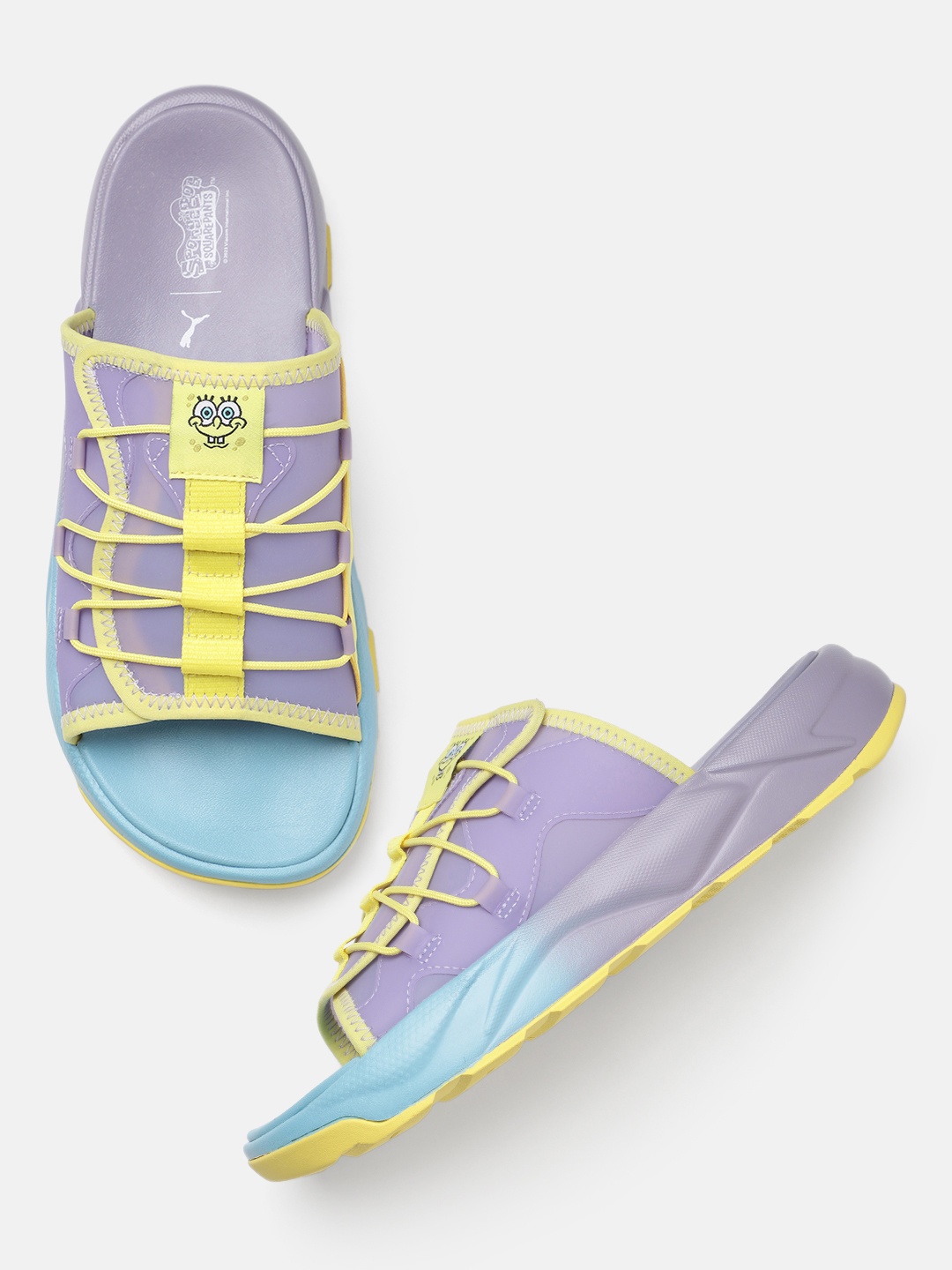 

Puma Unisex SPONGEBOB RS Gradient Sliders, Purple