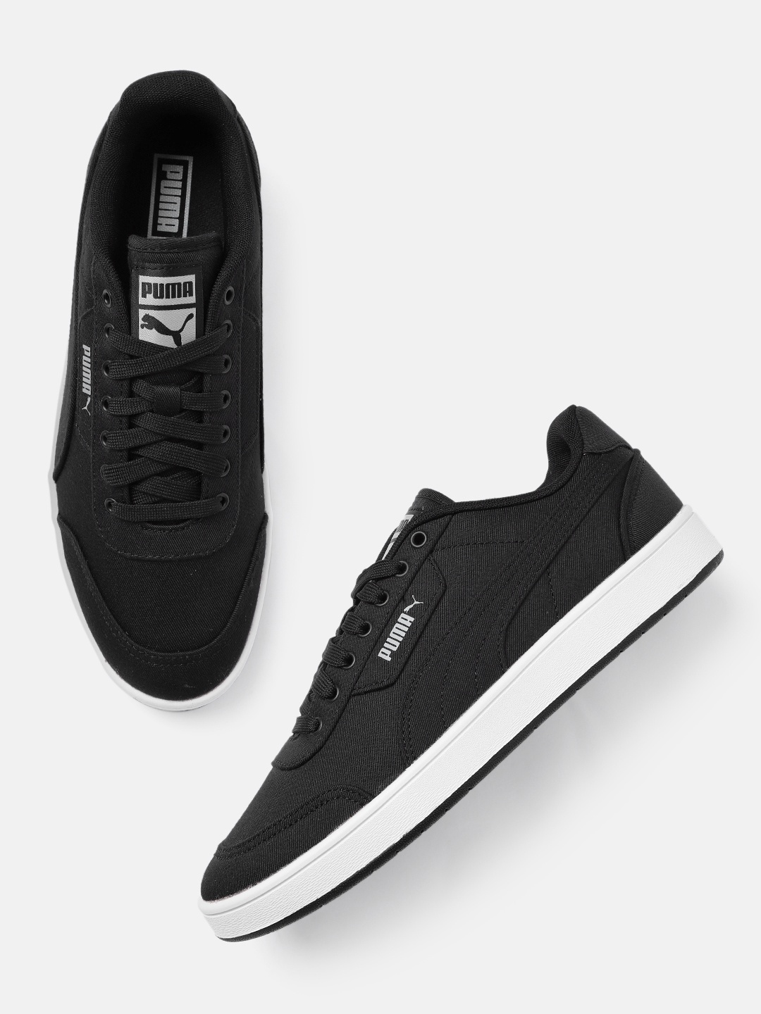

Puma Unisex Leather Court Guard CVS Sneakers, Black