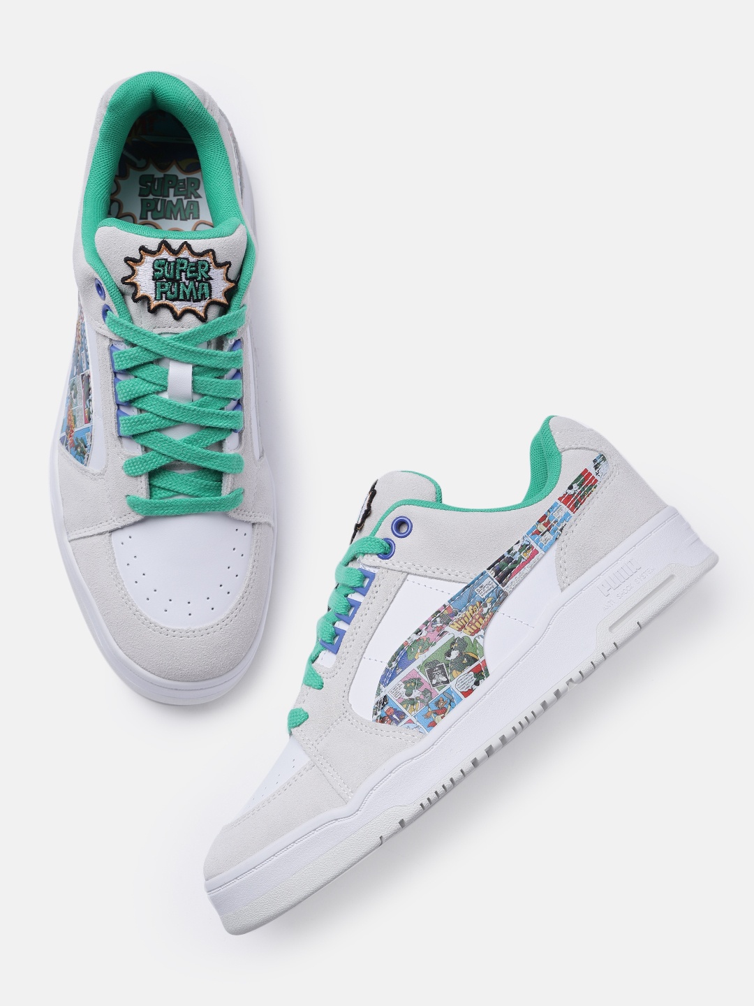 

Puma Unisex Colourblocked Slipstream Lo Super Comic Sneakers, White
