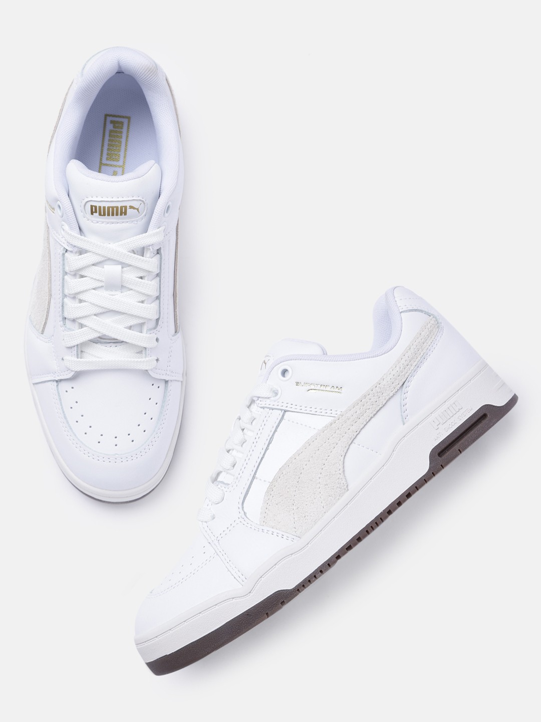 

Puma Unisex Perforations Slipstream Lo Lux Leather Regular Sneakers, White