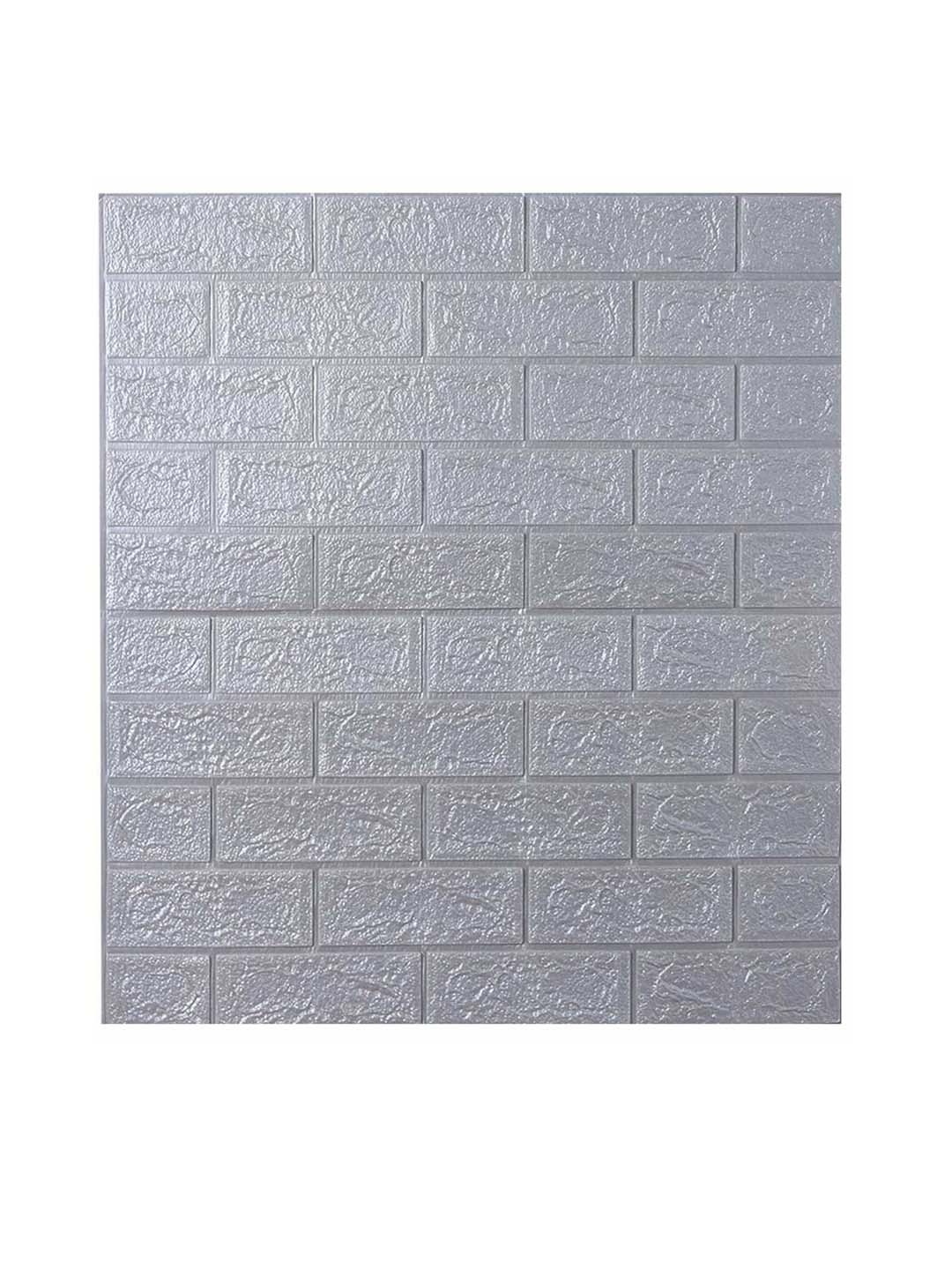 

Kuber Industries Grey 2 Pieces Foam Brick Pattern 3D Wallpaper for Wall Sheets