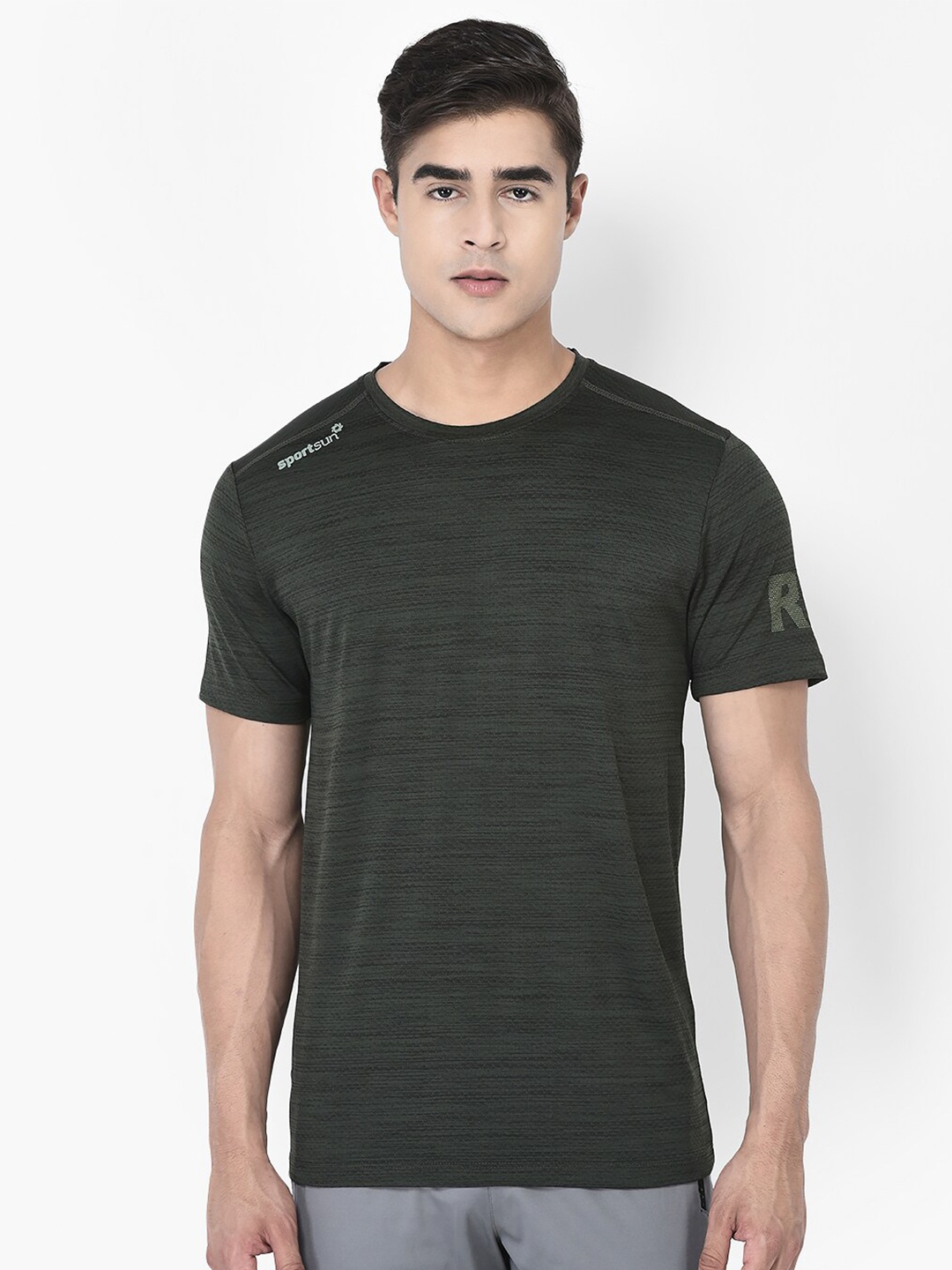 

SPORT SUN Men CRT Dri-FIT Knitted T-Shirt, Olive