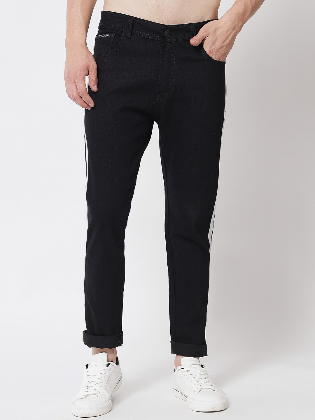 

UNITED DENIM Men Slim Fit Shrink Proof Stretchable Jeans, Black