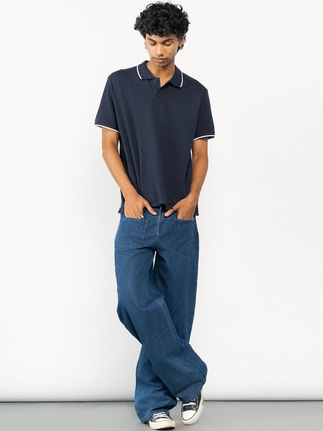 

FREAKINS Men Blue Straight Fit High-Rise Light Fade Pure Cotton Jeans