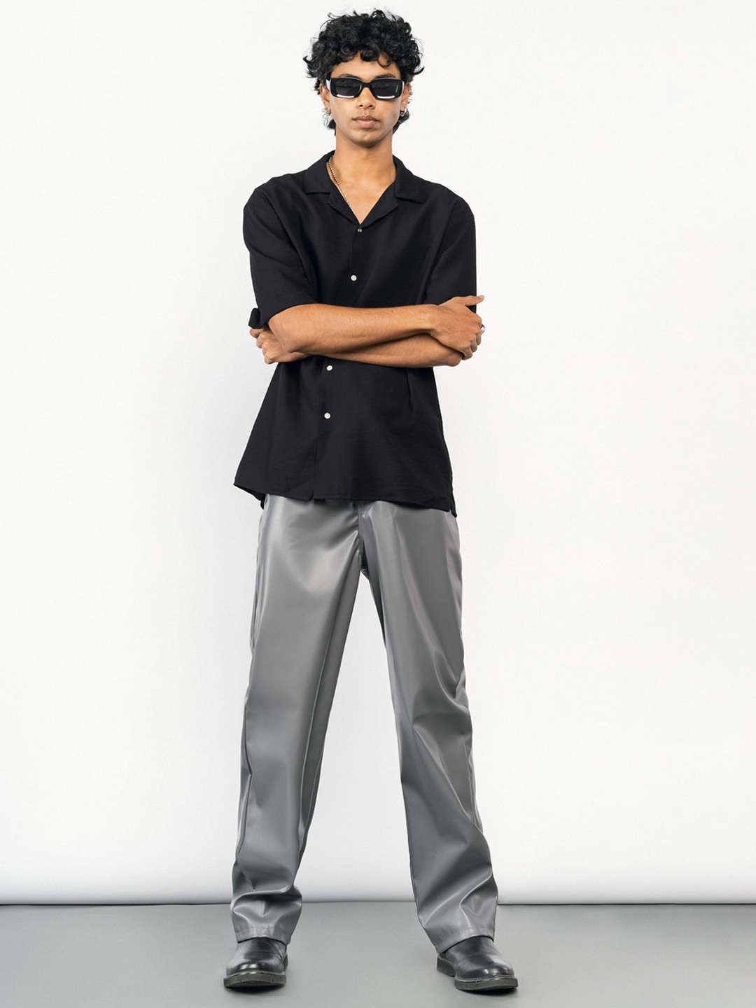 

FREAKINS Men Grey Straight Fit High-Rise Jeans