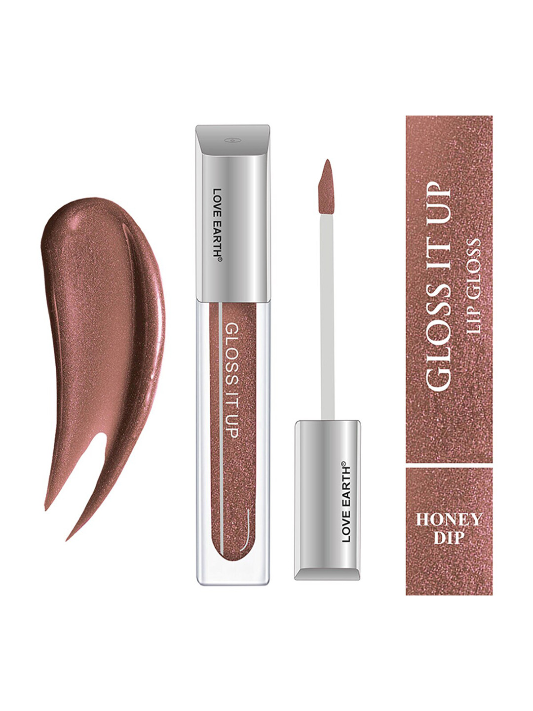 

LOVE EARTH Gloss It Up Non-Sticky Moisturizing Lip Gloss 3 ml - Honey Dip 109, Brown