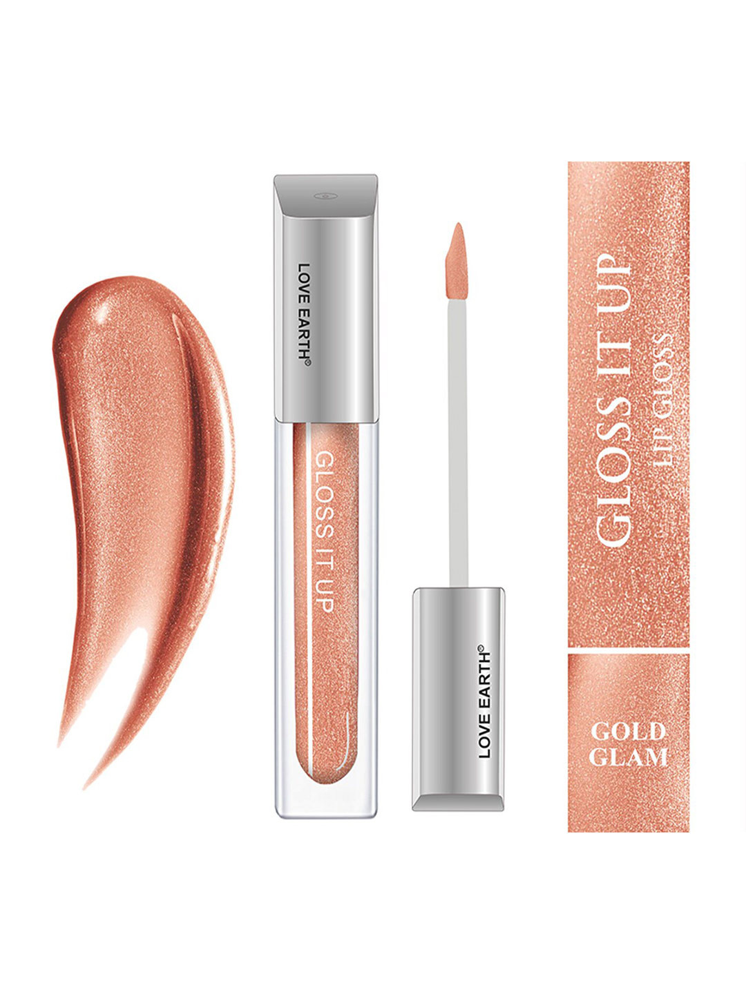 

LOVE EARTH Gloss It Up Non-Sticky Moisturizing Lip Gloss 3 ml - Gold Glam 115, Rose gold