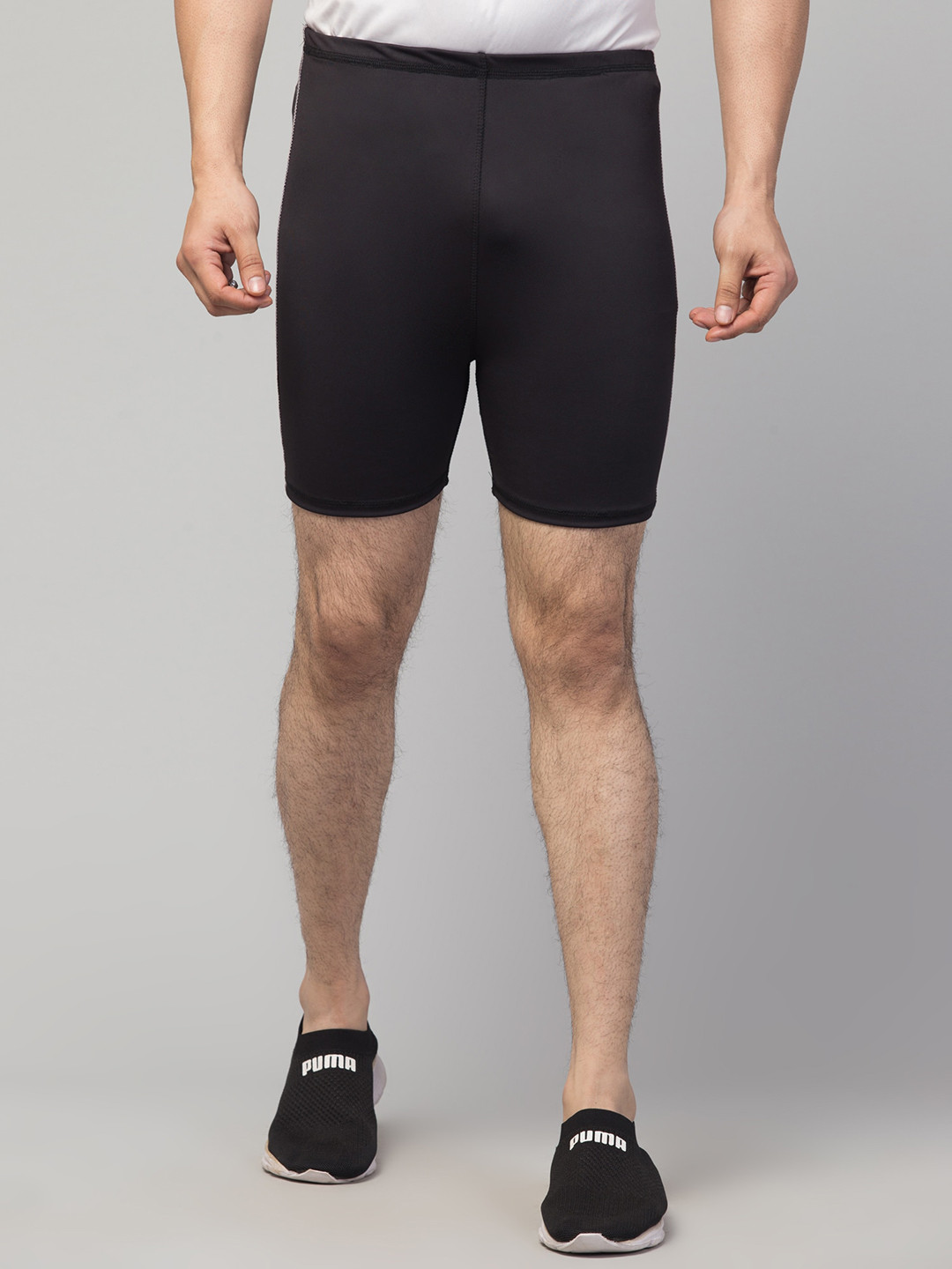 

Apraa & Parma Men Skinny Fit Cycling Sports Shorts With e-Dry Technology Technology, Black