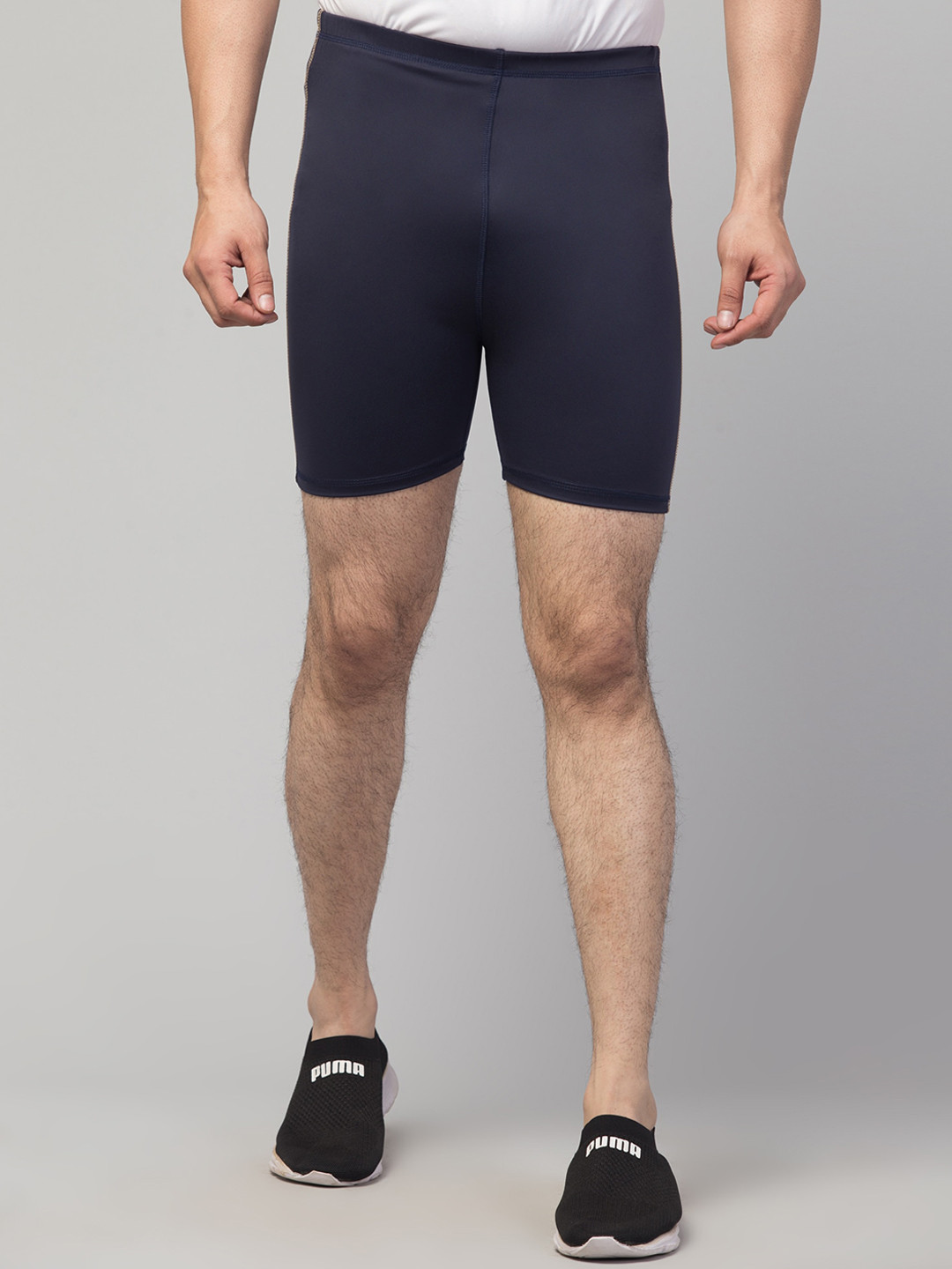 

Apraa & Parma Men E-Dry Technology Skinny Fit Yoga Sports Shorts, Navy blue