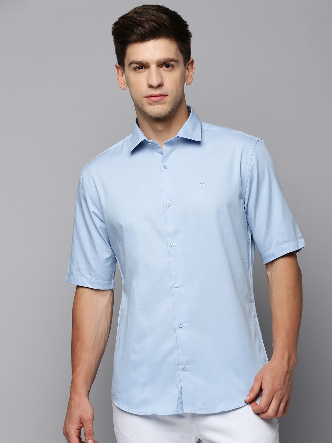 

SHOWOFF Comfort Spread Collar Cotton Casual Shirt, Blue