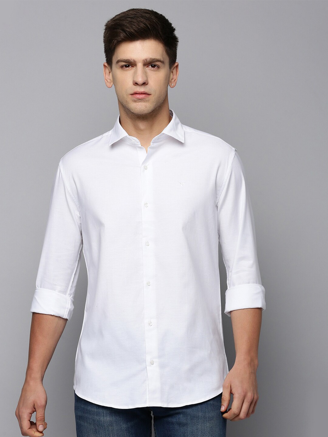

SHOWOFF Men Comfort Spread Collar Cotton Casual Shirt, White
