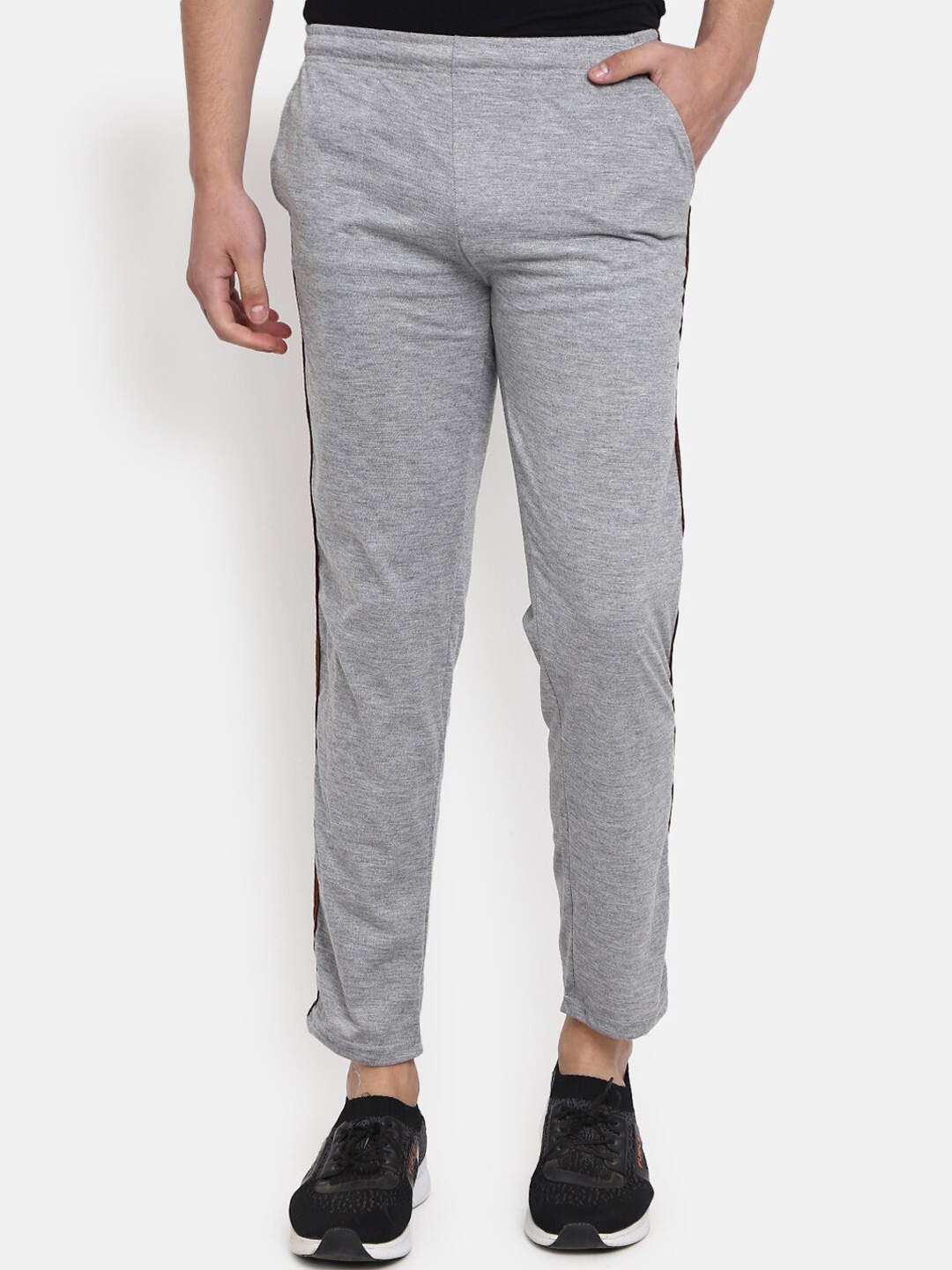 

V-Mart Men Mid Rise Sports Track Pants, Grey