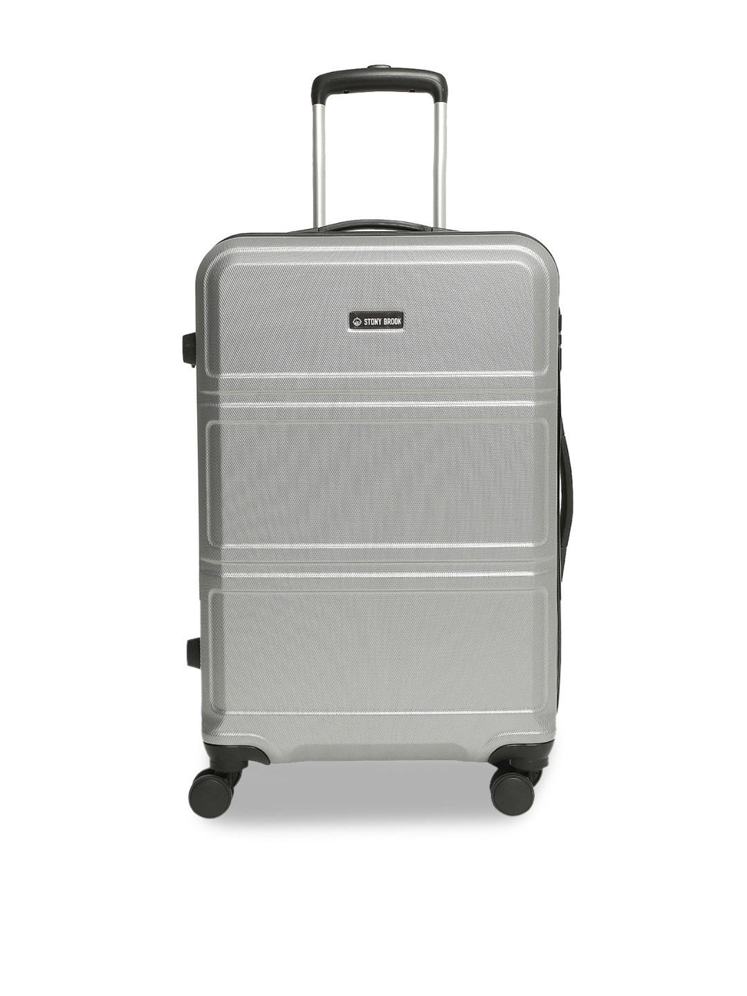 

Stony Brook by Nasher Miles Textured Hard-Sided Trolley Suitcase, Silver