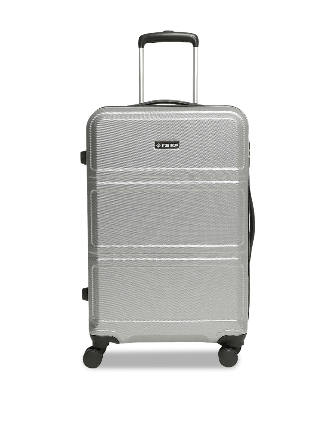 

Stony Brook by Nasher Miles Colourblocked Hard-Sided Medium Trolley Suitcase, Silver