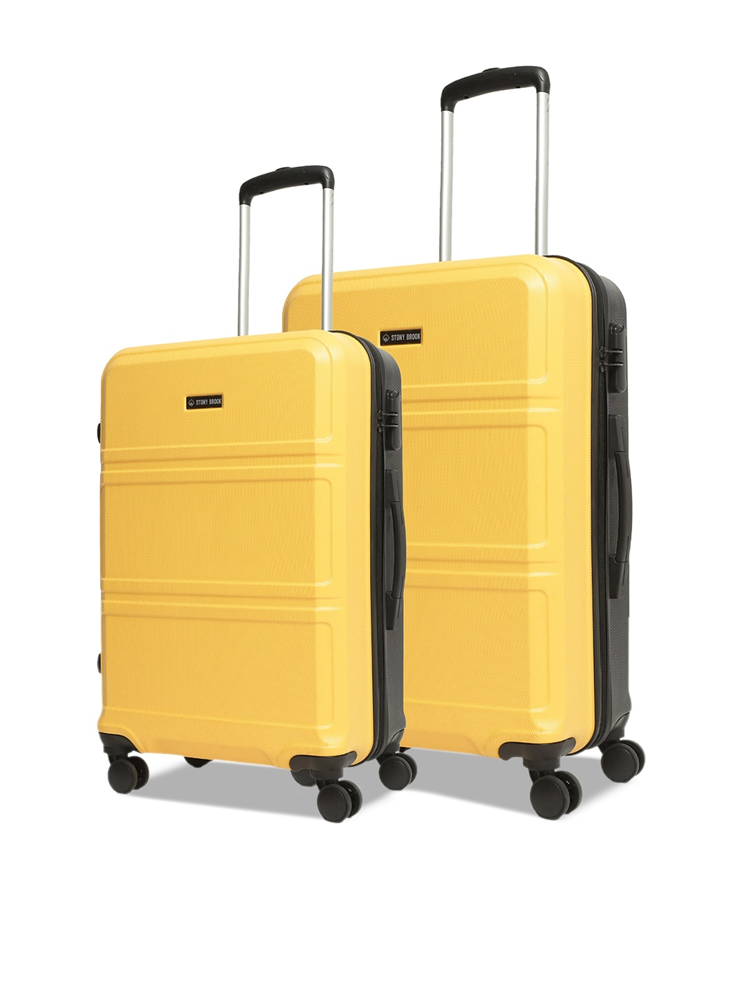 

Stony Brook by Nasher Miles Set Of 2 Hard-Sided Trolley Suitcases, Yellow