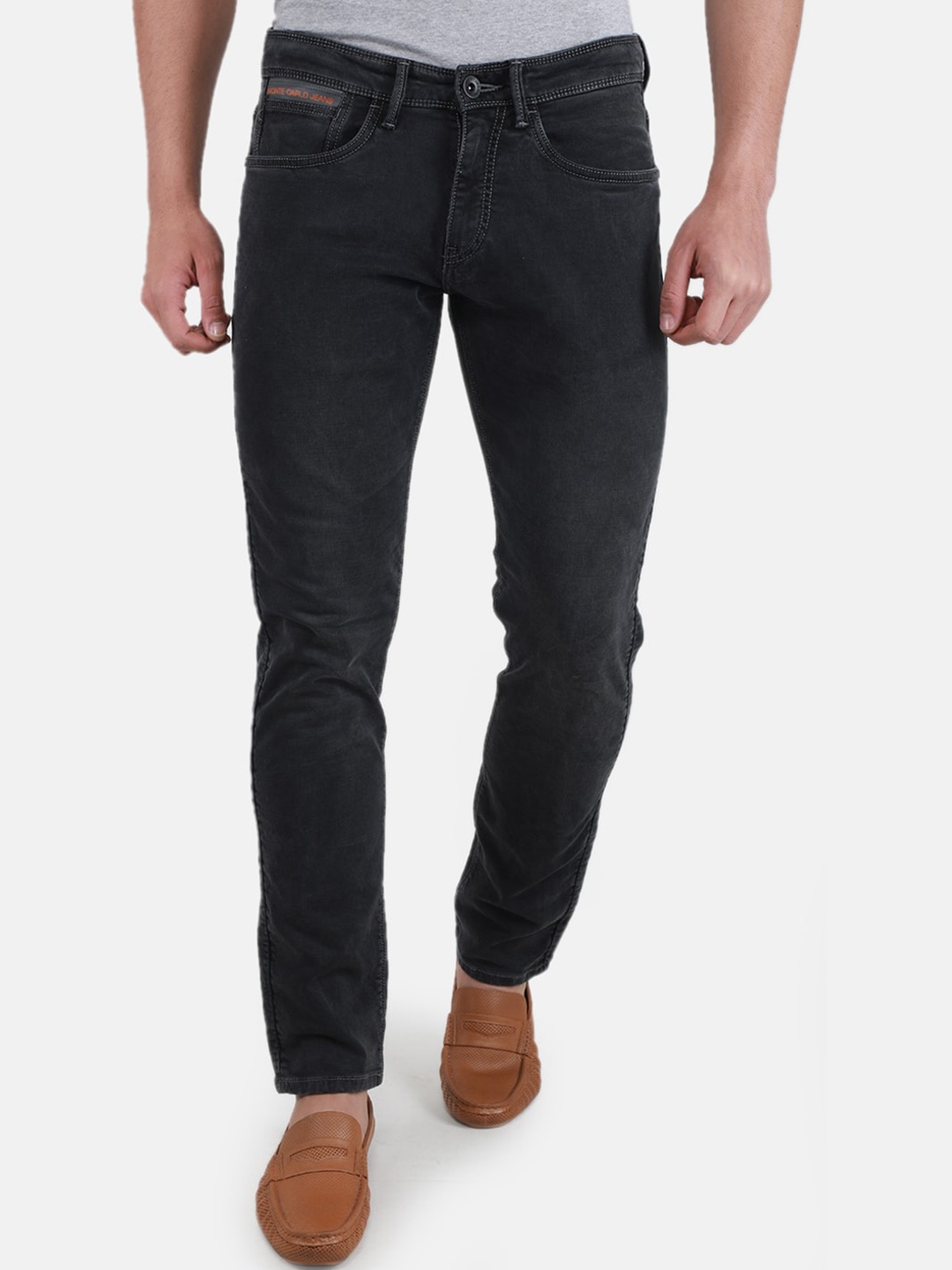 

Monte Carlo Men Regular Fit Light Fade Jeans, Black