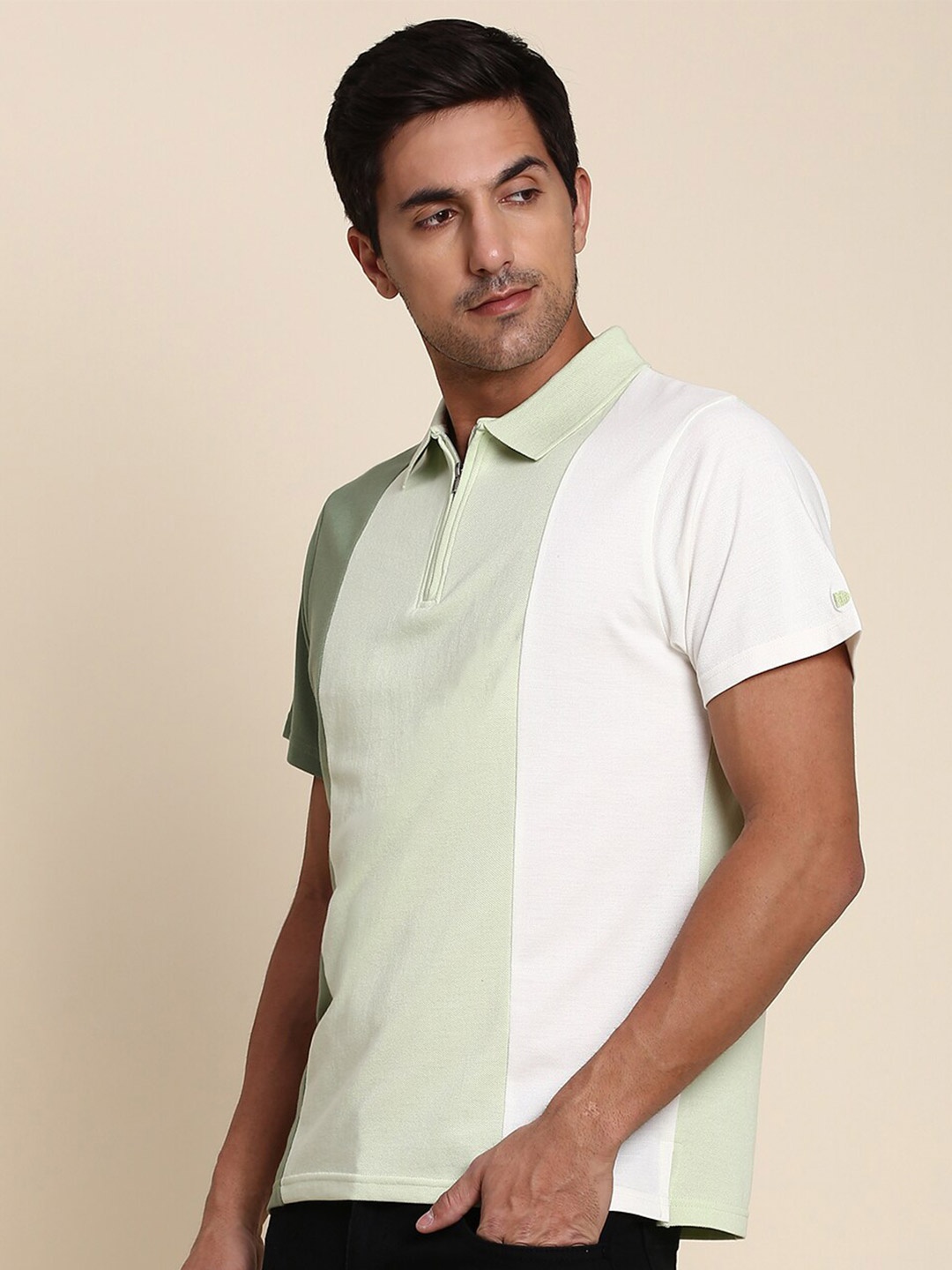

Dennis Lingo Slim Fit Colourblocked T-shirt, Olive