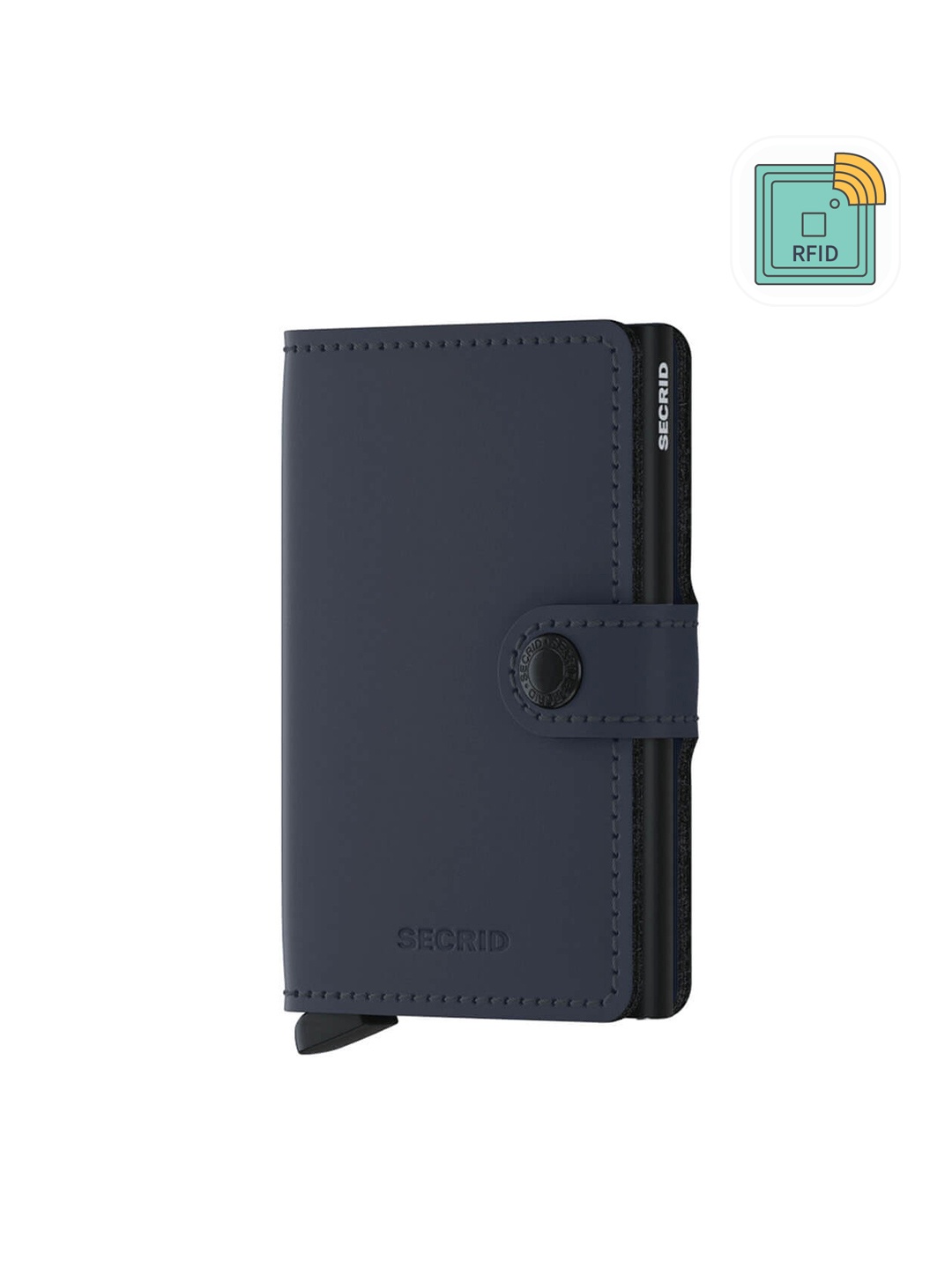 

SECRID Men Leather Card Holder With RFID, Blue