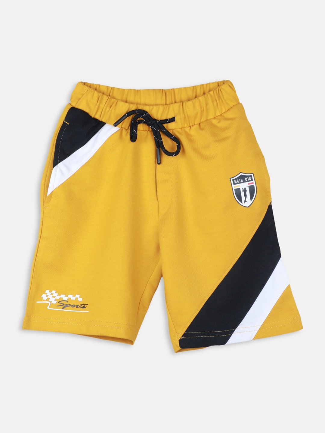 

Monte Carlo Boys Colourblocked Mid-Rise Shorts, Yellow