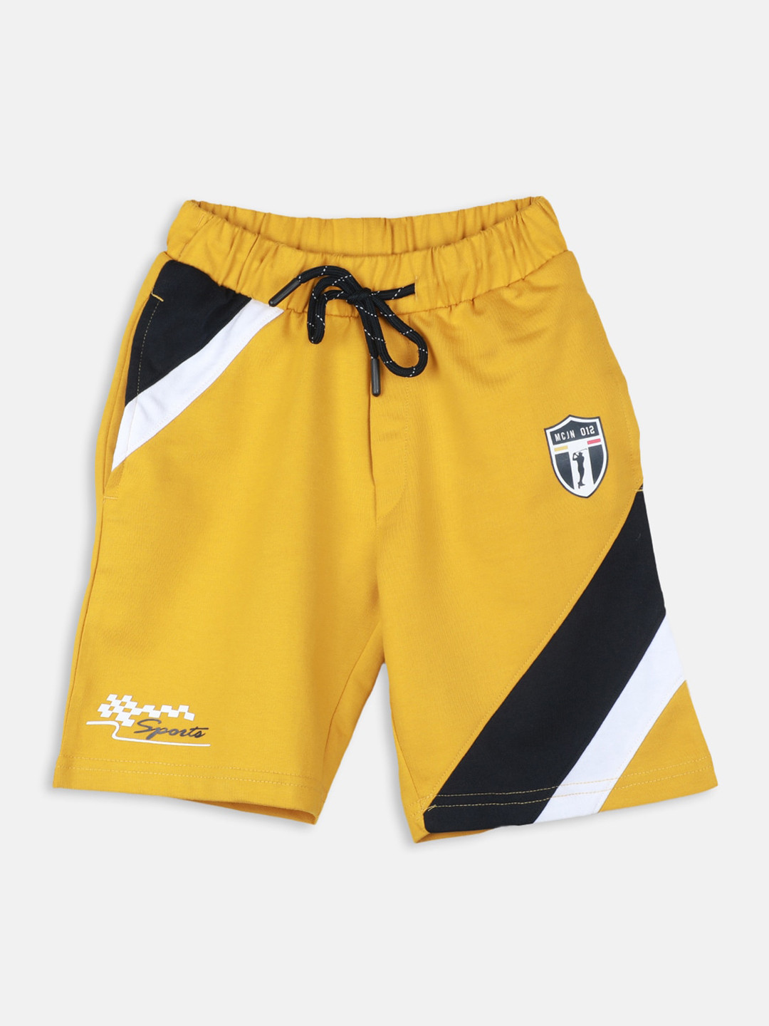 

Monte Carlo Boys Colourblocked Mid-Rise Shorts, Yellow