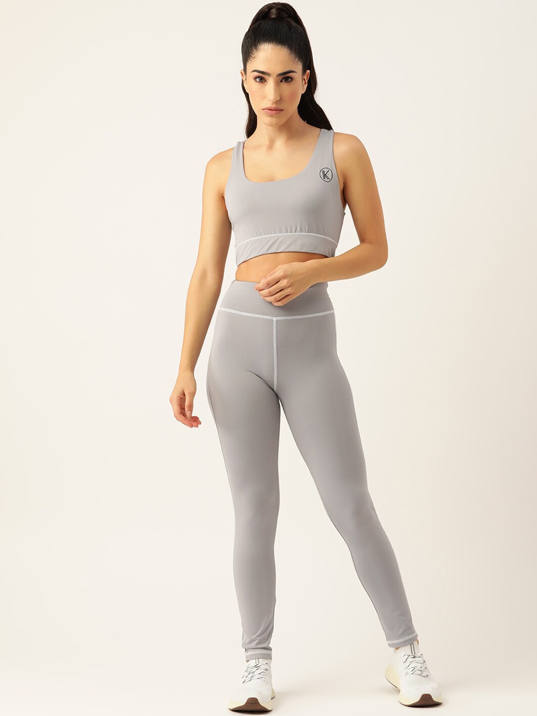 

Kotty Women Training & Gym High-Rise Tights, Grey